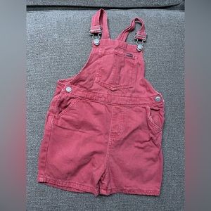 Red Denim Overalls - Zara